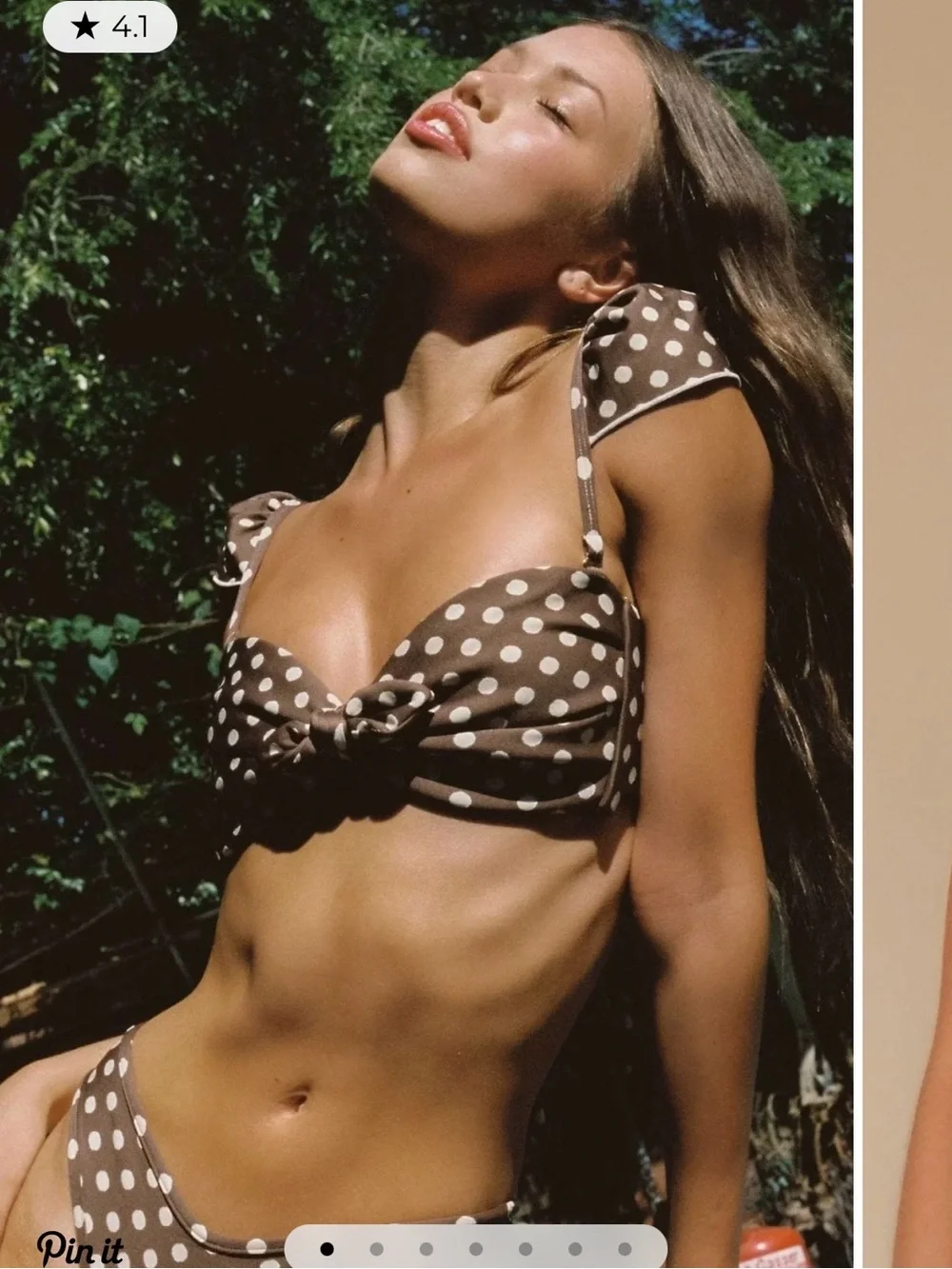 MONTCE SWIM CABANA BIKINI TOP, SIZE S & LULU BIKINI BOTTOMS, SIZE M IN VIVIAN